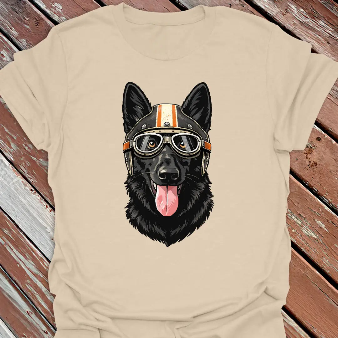 Black German Shepherd Road Dog T-Shirt