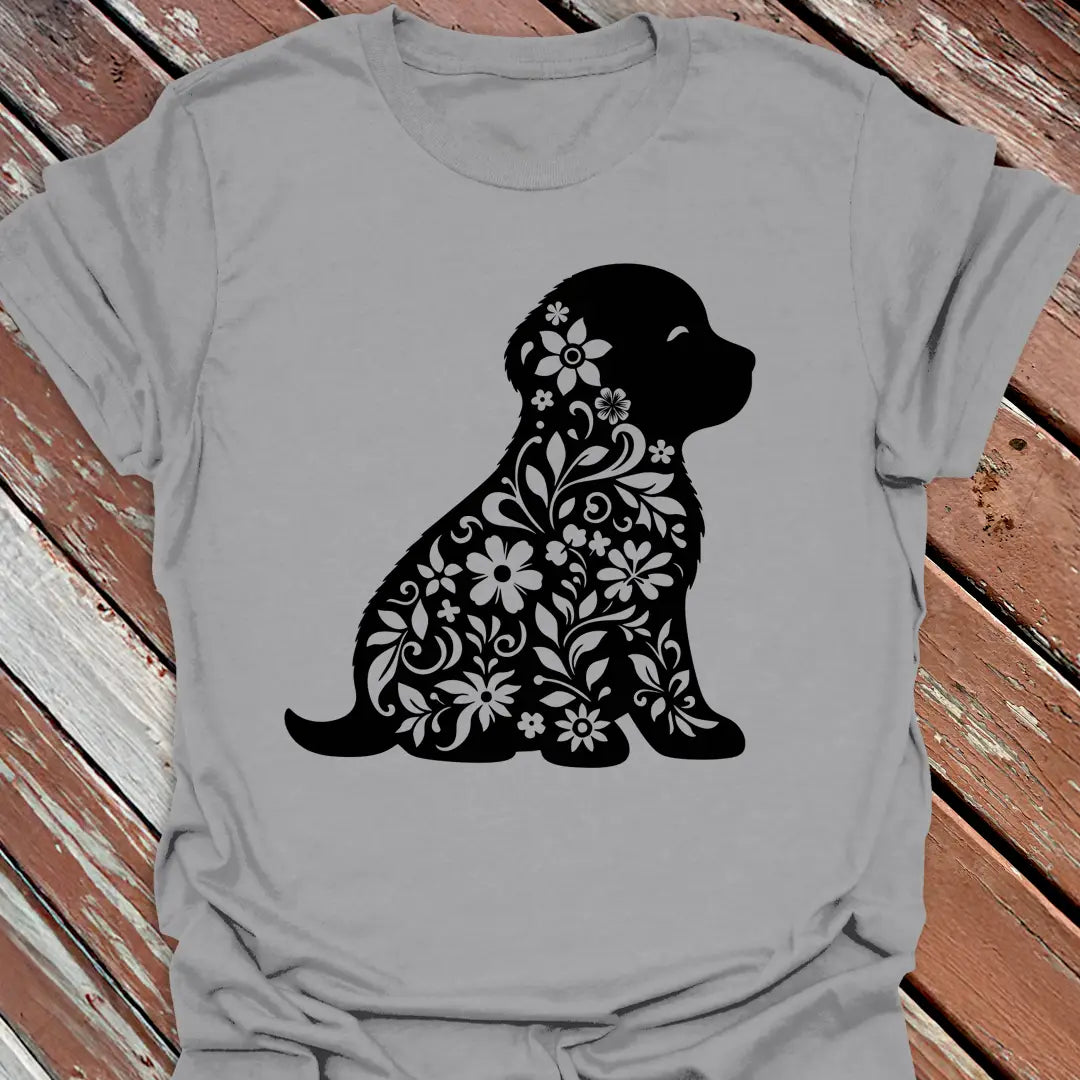 Floral Pup T-Shirt