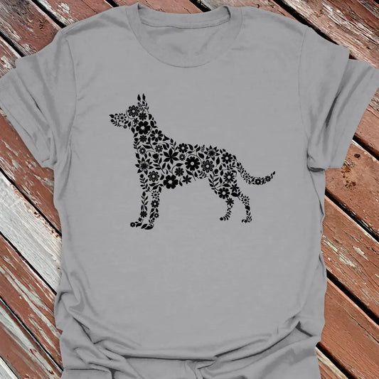 Floral Shepherd GSD T-Shirt