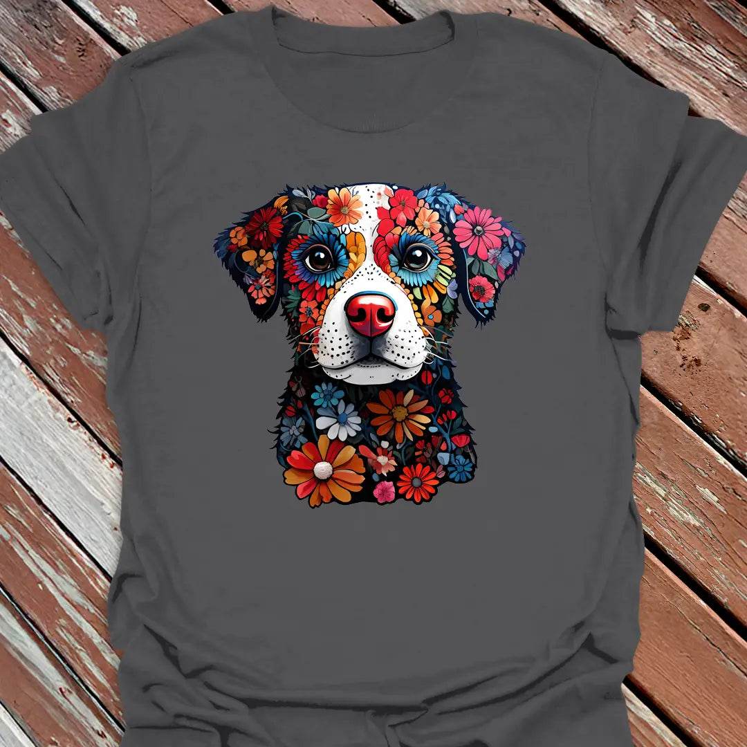 Spring Floral Pup T-Shirt