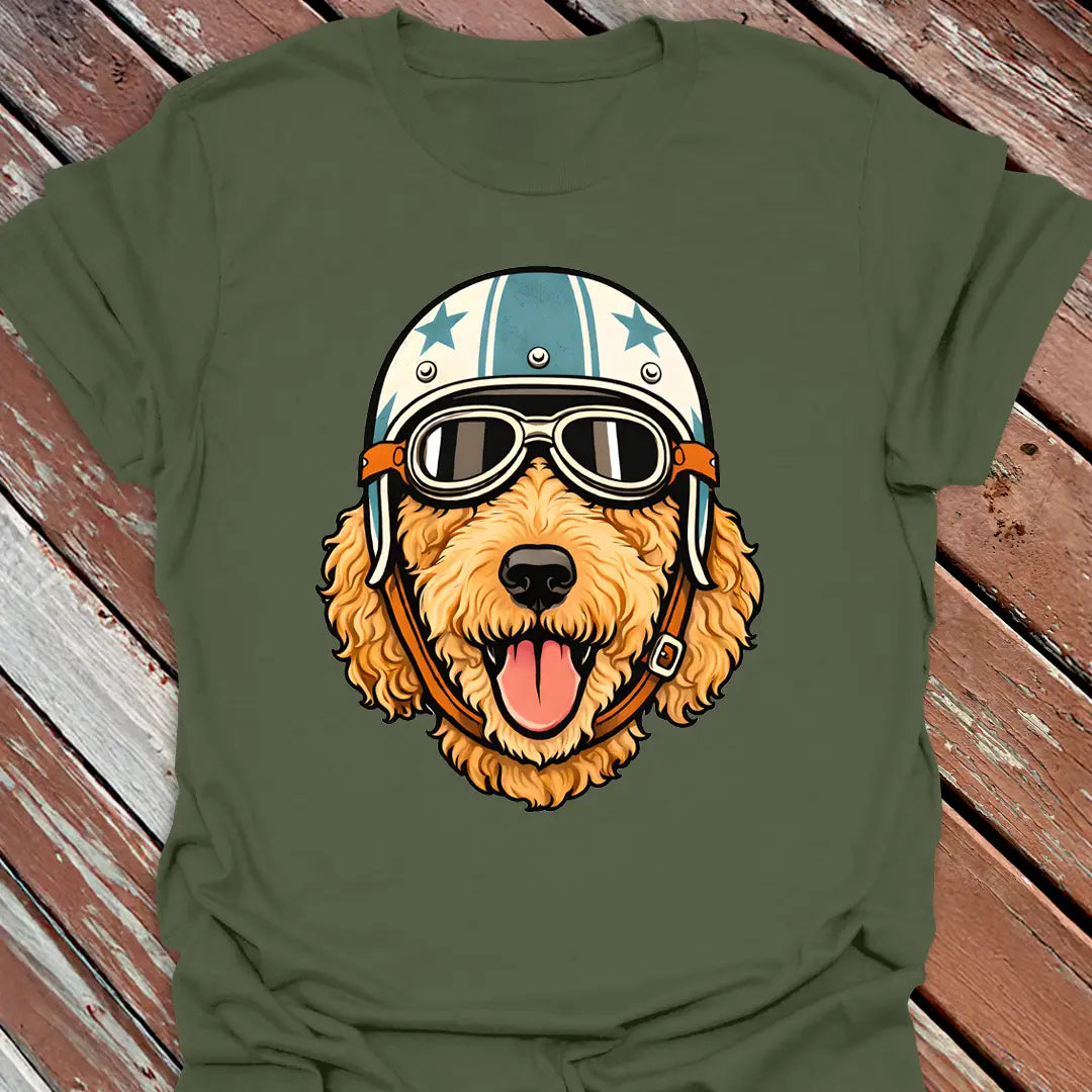 Apricot Goldendoodle Road Dog T-Shirt