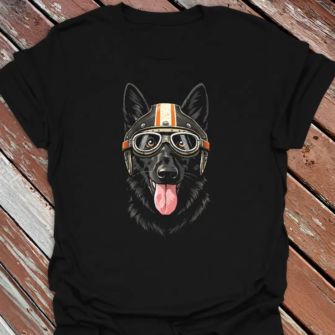 Black German Shepherd Road Dog T-Shirt