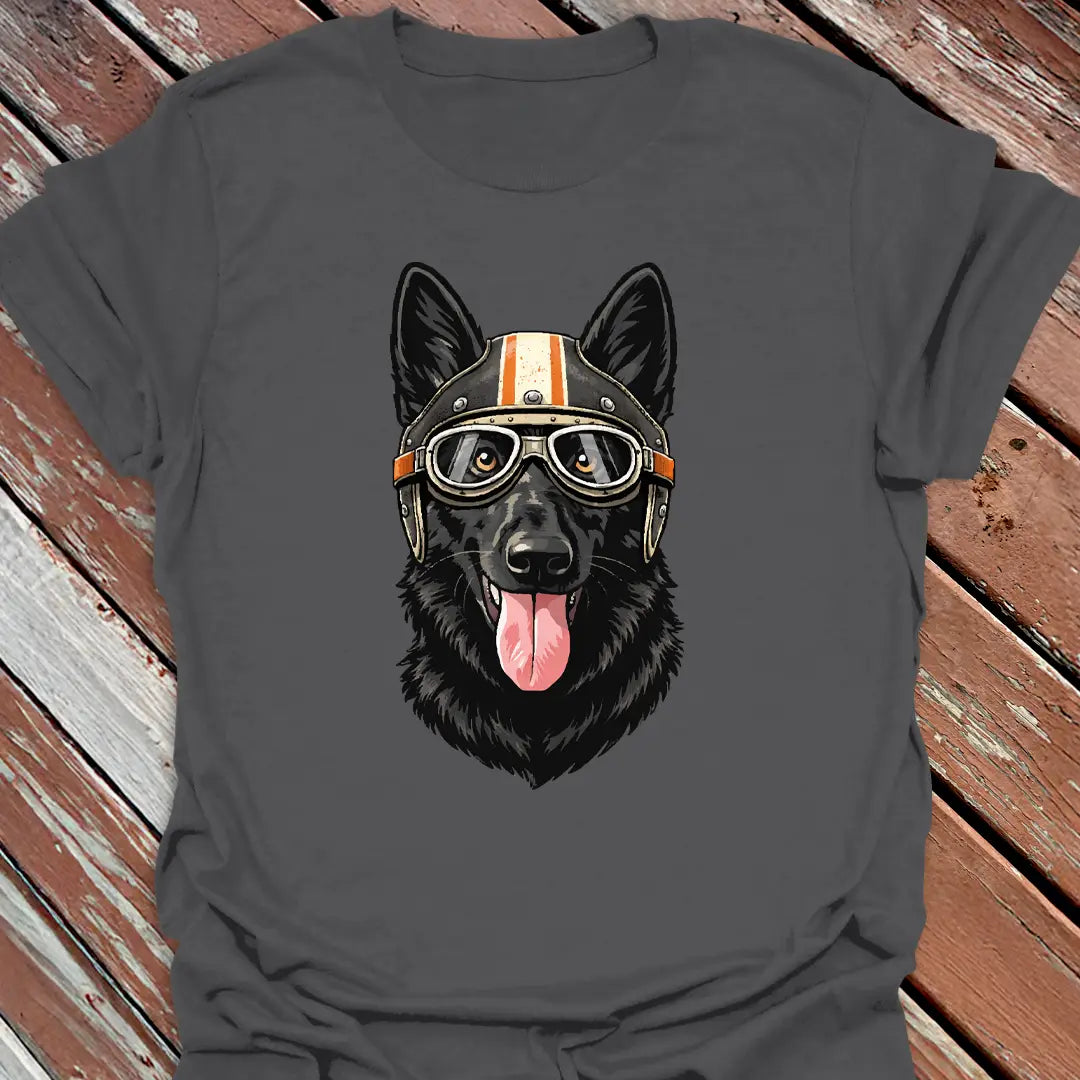 Black German Shepherd Road Dog T-Shirt