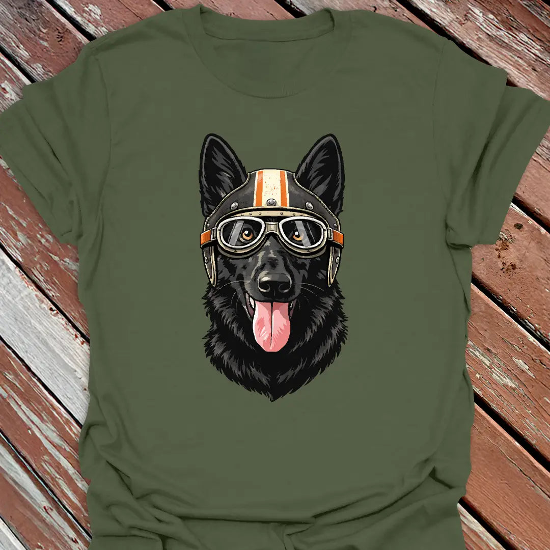 Black German Shepherd Road Dog T-Shirt