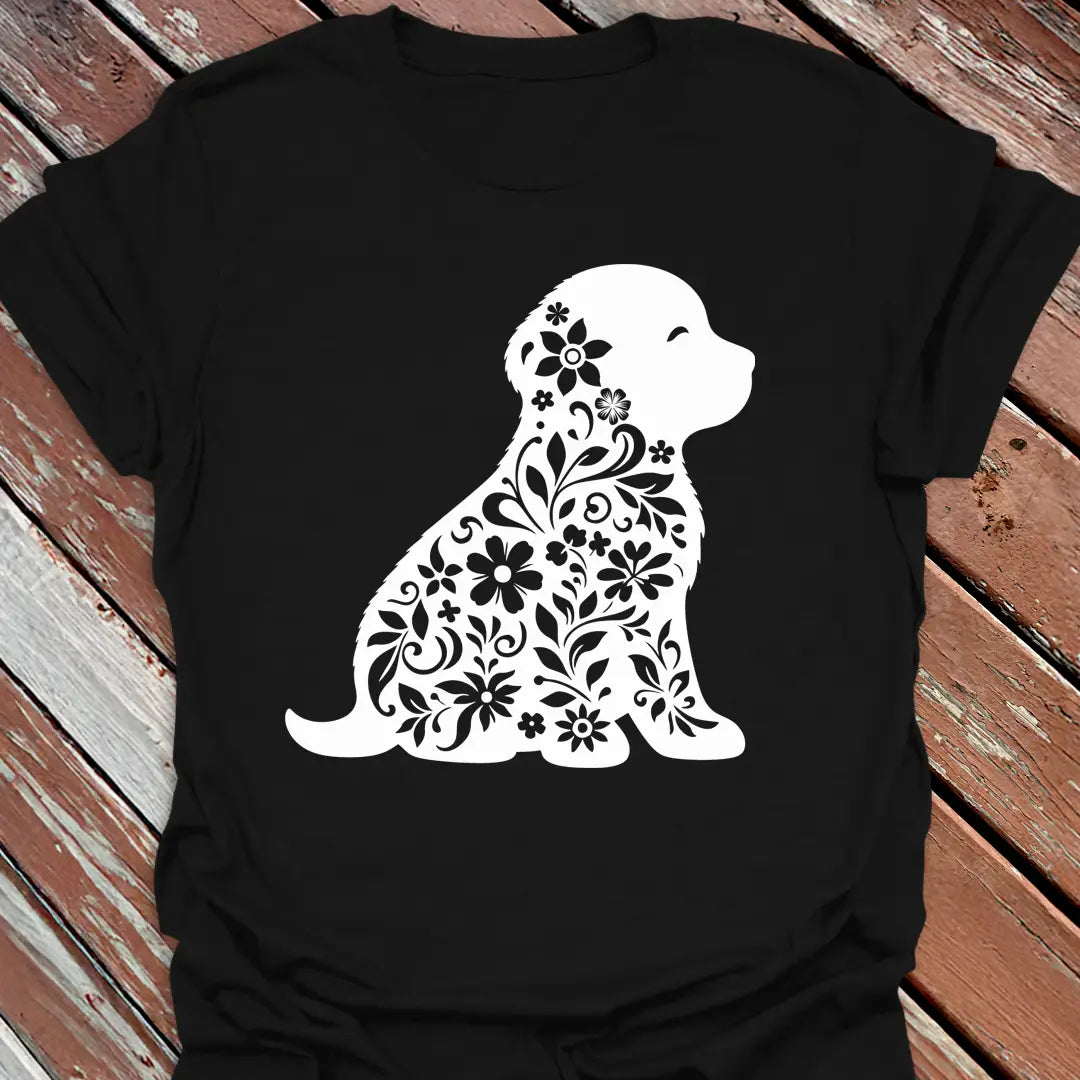 Floral Pup T-Shirt