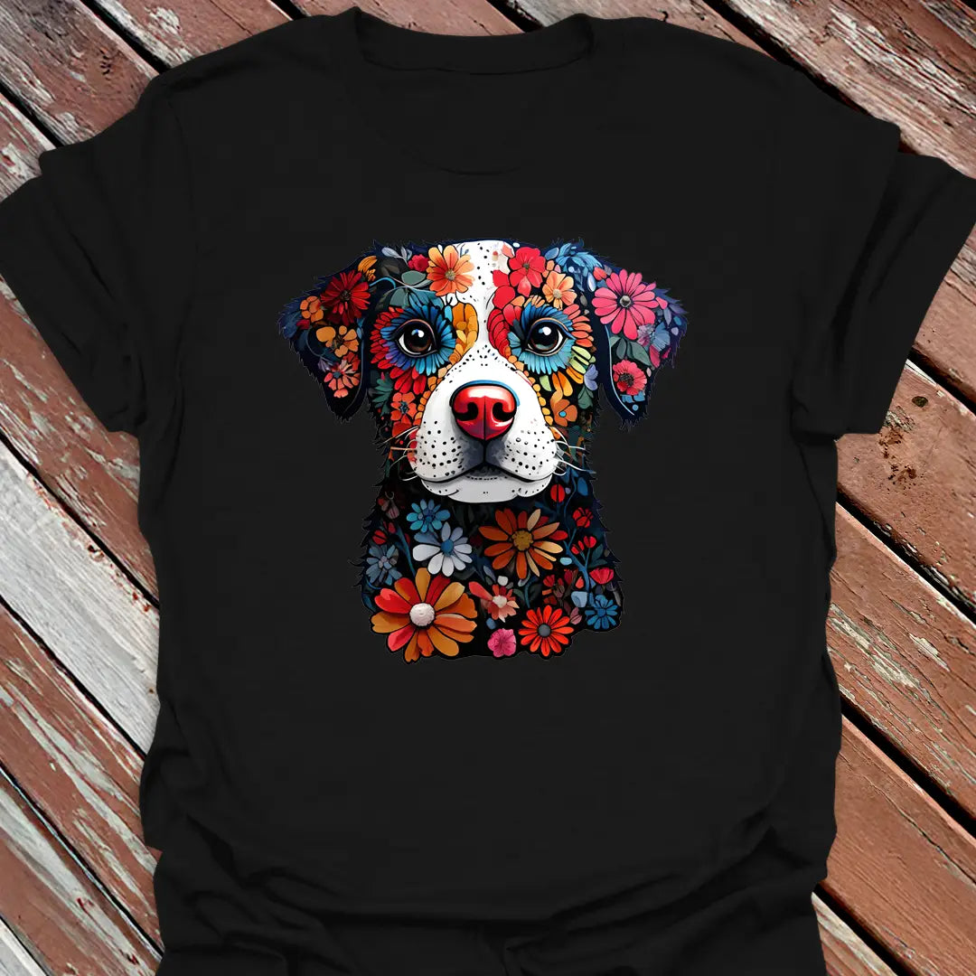 Spring Floral Pup T-Shirt