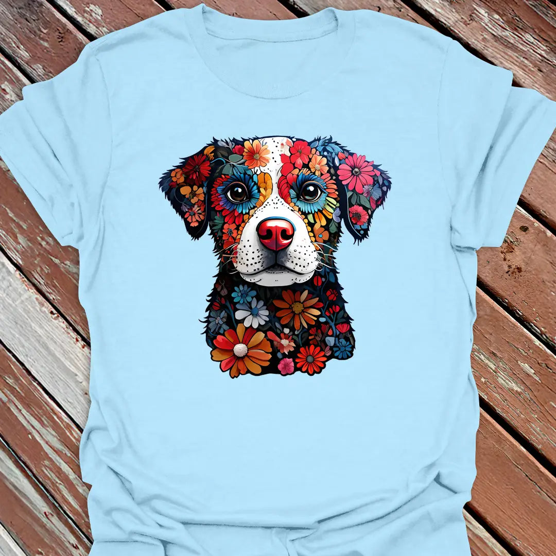 Spring Floral Pup T-Shirt