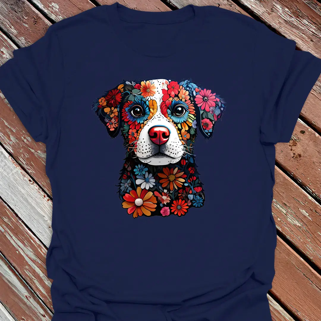 Spring Floral Pup T-Shirt