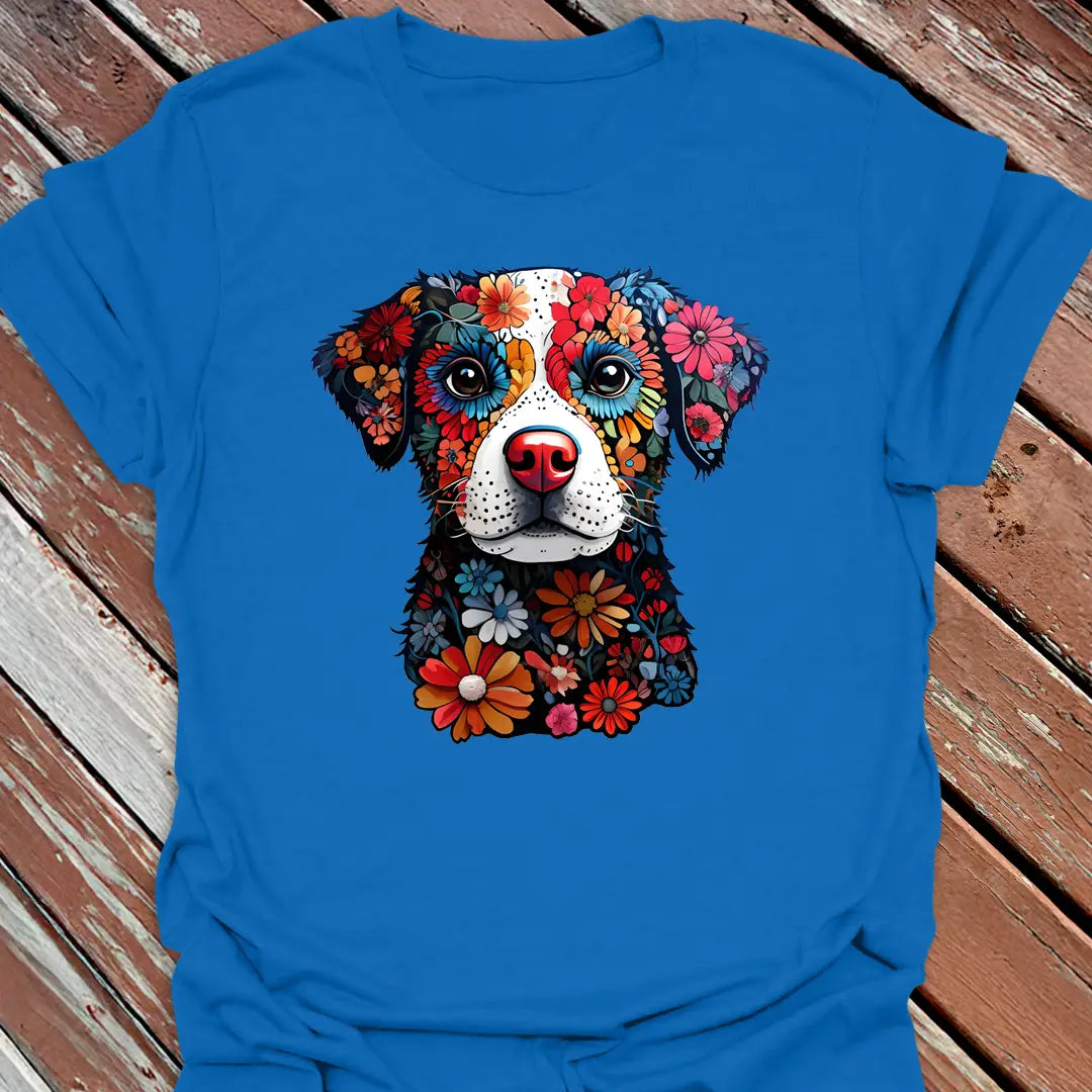 Spring Floral Pup T-Shirt