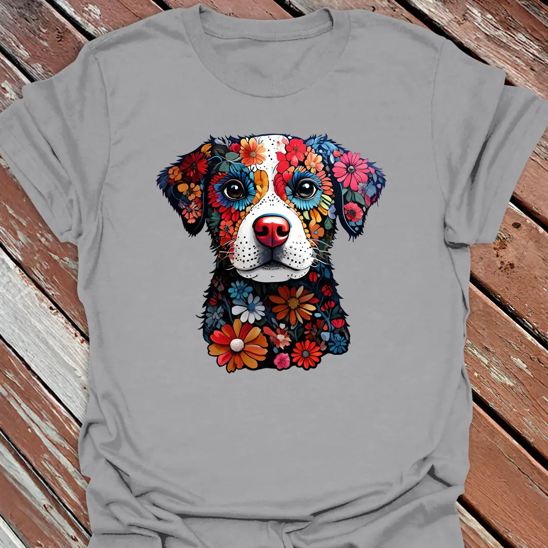 Spring Floral Pup T-Shirt