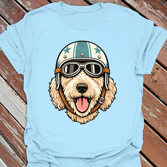 Cream Goldendoodle Road Dog T-Shirt