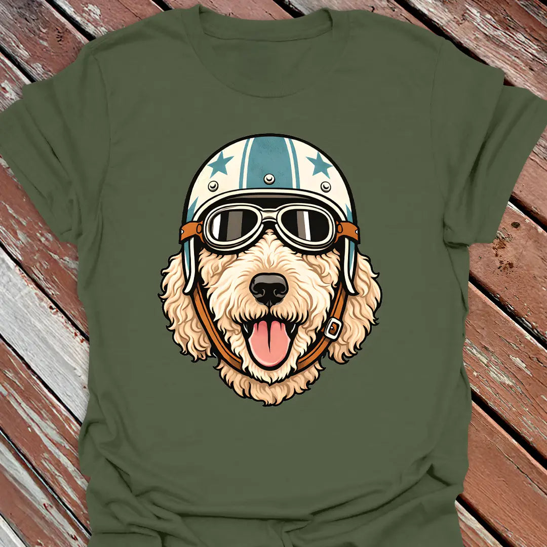 Cream Goldendoodle Road Dog T-Shirt